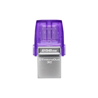 Kingston DataTraveler microDuo 3C 256GB OTG Dual USB-A to USB-C USB 3.2 Gen 1 Flash Drive, Purple - Image 4