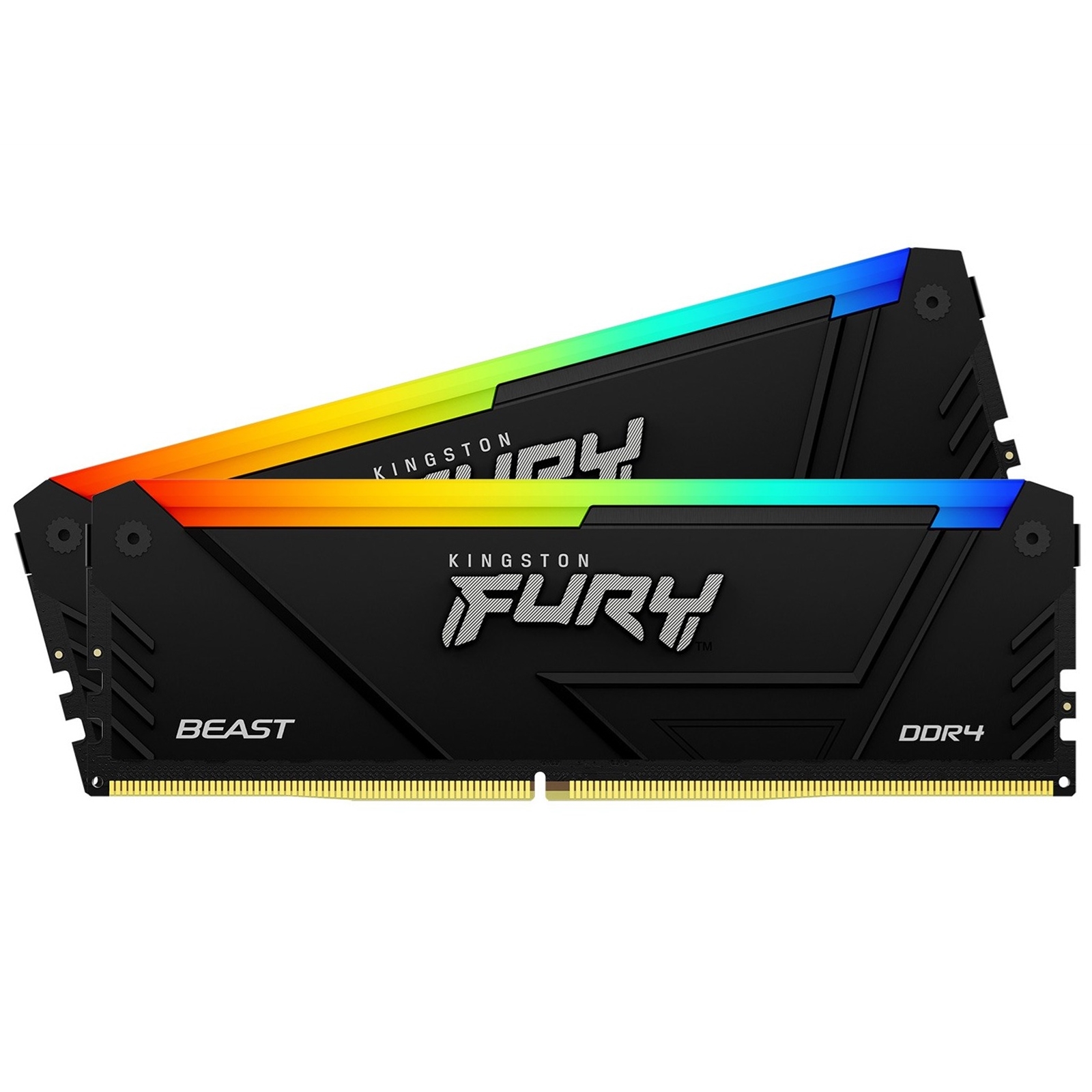Kingston FURY Beast KF432C16BB2AK2/16 16GB (2x 8GB) DIMM System Memory, 3200MHz, DDR4, CL16, Black, RGB, Intel XMP - Image 3