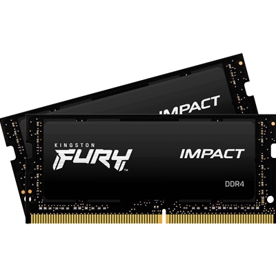 Kingston FURY Impact KF432S20IBK2/16 16GB (2x 8GB) SODIMM System Memory, 3200MHz, DDR4, CL20, Intel XMP - Image 2