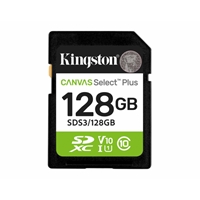 Kingston Canvas Select Plus SDS3/128GB V30 128GB SD Class 10 UHS-I U3 Flash Card