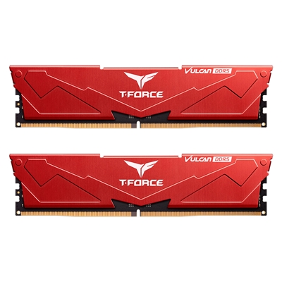 Team T-Force Vulcan FLRD532G5200HC40CDC01 32GB (2x16GB) System Memory, 5200MHz, CL40, DDR5 Kit, Red - Image 3
