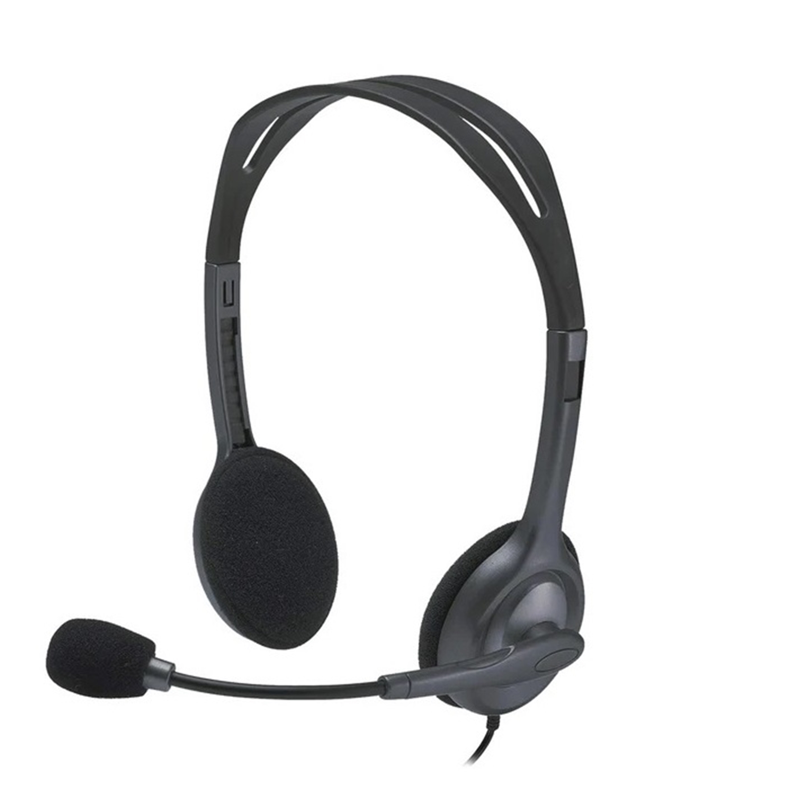 Logitech H111 Wired Headset, Stereo Sound, 3.5mm Audio Jack, Noise-Cancelling Microphone, Black - Image 4