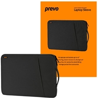 Prevo 14 Inch Laptop Sleeve, Side Pocket, Cushioned Lining, Black - Image 4