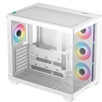 DeepCool CG530 4F Mid-Tower Case with Tempered Glass Panels, 4 Pre-Installed ARGB Fans, and Optimal Airflow Support, White - Image 4