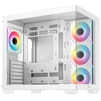 DeepCool CG530 4F Mid-Tower Case with Tempered Glass Panels, 4 Pre-Installed ARGB Fans, and Optimal Airflow Support, White - Image 6