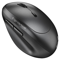 Genius Ergo 8350S Wireless Ergonomic Vertical Mouse, Blutooth & 2.4 GHz, Adjustable DPI levels up to 2400 DPI, 5 Button with Scroll Wheel, Dark Grey - Image 5