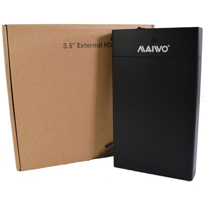 Maiwo USB 3.0 3.5" External Hard Drive Enclosure with Power Adapter - Image 2