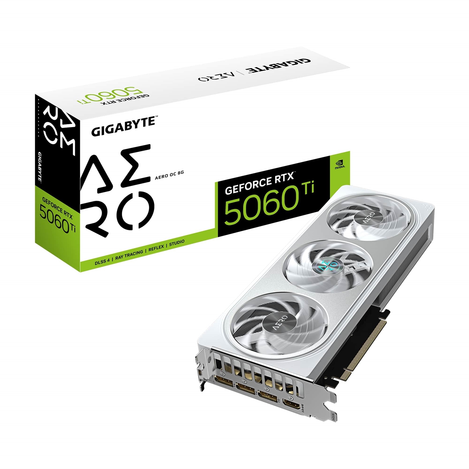 Gigabyte NVIDIA GeForce RTX 5060 Ti AERO OC 8GB GDDR7 Graphics Card, 4608 CUDA Cores, 2647 MHz Core Clock, Triple Fan, 3x DisplayPorts / 1x HDMI Port - Image 3