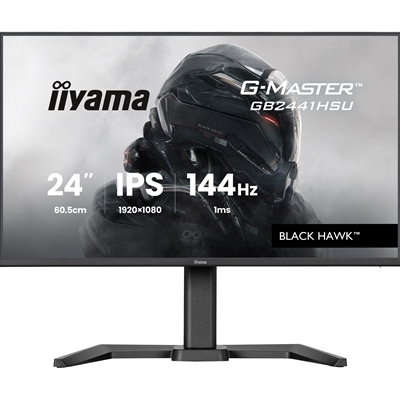 iiyama G-Master Black Hawk gaming monitor GB2441HSU-B1 24-Inch Black, IPS, Height Adjustable, Ultra Slim Bezel, Full HD, 144Hz, 1ms, FreeSync, HDMI, Display Port, USB Hub - Image 2