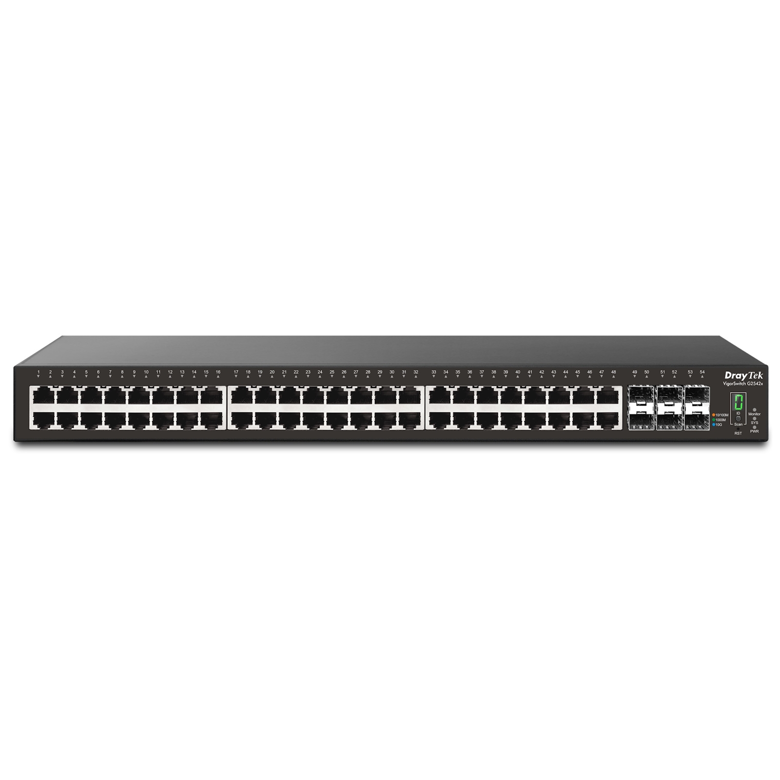 Draytek VSP2542X-K 54 Port switch with 48 PoE+ RJ-45 LAN ports, 6 10Gbpe SFP+, 400W PoE budget, and L2+ management, 2 Year Warranty - Image 3