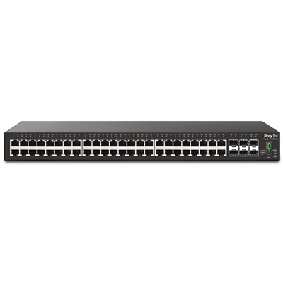 Draytek VSP2542X-K 54 Port switch with 48 PoE+ RJ-45 LAN ports, 6 10Gbpe SFP+, 400W PoE budget, and L2+ management, 2 Year Warranty - Image 2