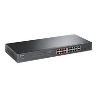 TP-Link TL-SL1218MP 16-Port Metal 10/100Mbps + 2-Port Gigabit Unmanaged PoE Switch (192W) - Image 3