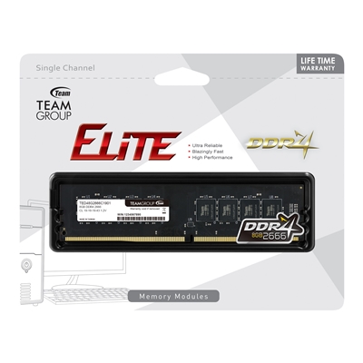 Team Elite 8GB No Heatsink (1 x 8GB) DDR4 2666MHz DIMM System Memory - Image 2