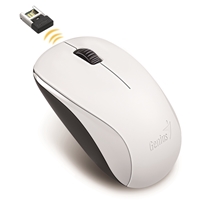 Genius NX-7000 Wireless Mouse, 2.4 GHz with USB Pico Receiver, Adjustable DPI levels up to 1200 DPI, 3 Button with Scroll Wheel, Ambidextrous Design, White - Image 4