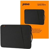 Prevo 15.6 Inch Laptop Sleeve, Side Pocket, Cushioned Lining, Black - Image 4