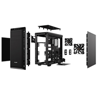 be quiet! Pure Base 600 Case, Black, MId Tower, 2 x USB 3.2 Gen 1 Type-A, 3 x Pure Wings 2 Black PWM Fans Included, Completely Sound Insulated with Dampening Materials, Adjustable Top Cover Vent - Image 6
