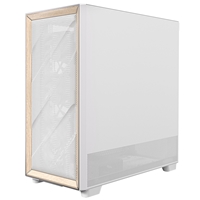 Antec FLUX Mid Tower PC Case - Tempered Glass, White/Wood, 5 PWM Fans, USB-C, E-ATX/ATX/mATX/ITX Compatibility - Image 7
