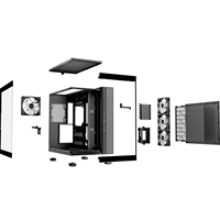 be-quiet! Light Base 600 LX, Black, Midi-Tower ATX Case, Massive ARGB LED Strip, Full Windowed Design, 4x Light Wings LX 120mm PWM fans included - Image 6