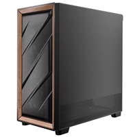 Antec Flux SE Full Tower PC Case with Solid Side Panel, Black/Wood, 5x Pre-Installed Fans, USB Type-C, E-ATX/ATX/mATX/mITX Compatibility - Image 8