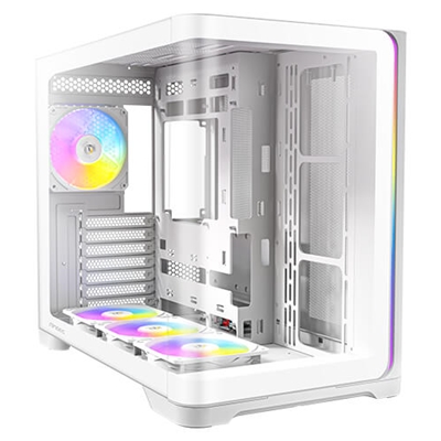 ANTEC Constellation C5 Curve White ARGB Case, Curved Glass Panels, Dual Chamber, Support back-connect motherboards, 4 x ARGB PWM fans with built-in fan controller, ATX, Micro-ATX, ITX - Image 2