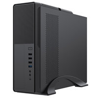 CiT S014C Black Slim Micro ATX/ITX Desktop Case with 300W Power Supply, USB 2.0, USB 3.0 Type-A & Type-C Ports - Image 5