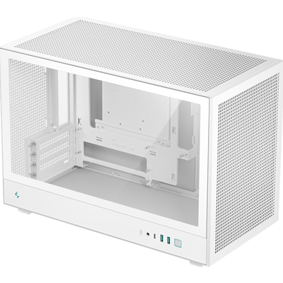 DeepCool CH260 White Micro-ATX Case, High-Airflow Compact PC Case with Tempered Glass Panel, USB-C Port, Supports 360mm Radiator, ATX PSU, Black - Image 2