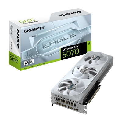 Gigabyte NVIDIA GeForce RTX 5070 EAGLE OC ICE SFF 12GB GDDR7 Graphics Card, 6144 CUDA Cores, 2587 MHz Core Clock, Triple Fan, White, 3x DisplayPorts / 1x HDMI Port - Image 2