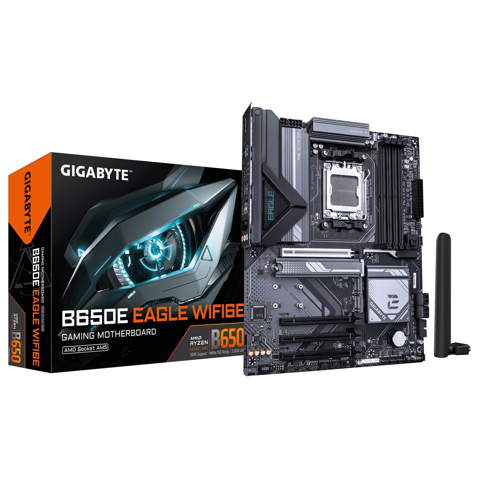 Gigabyte B650E EAGLE WIFI6E AMD AM5 Socket Motherboard, ATX, 4x DDR5 Slots, 3x M.2 Socket, Fitted I/O Shield, 2.5GbE LAN, Wi-Fi 6E, 1x DisplayPort / 1x HDMI Port - Image 3