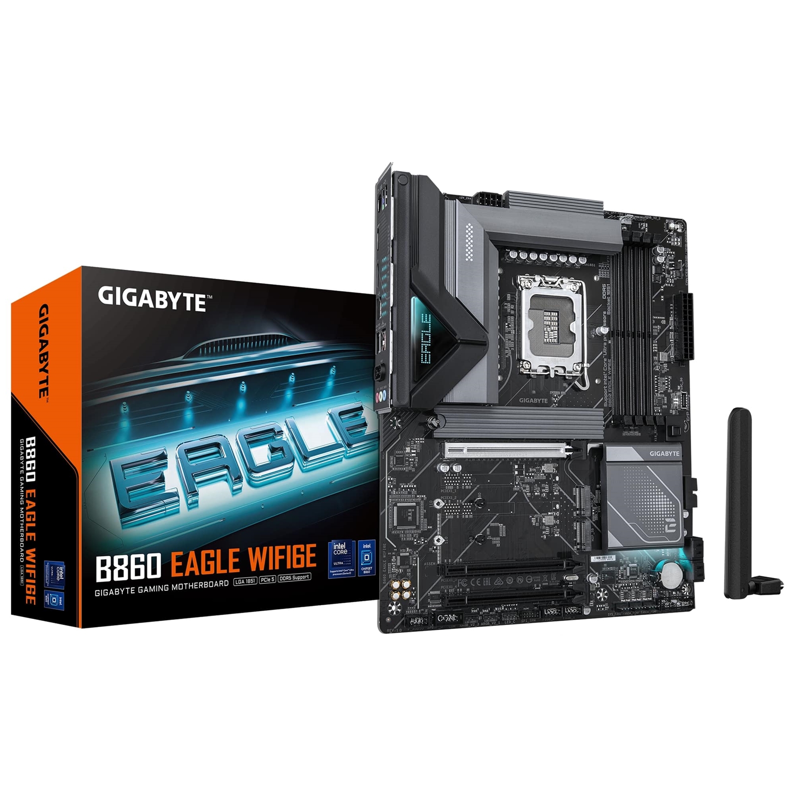 Gigabyte B860 EAGLE WIFI6E Intel 1851 Socket Motherboard, ATX, 4x DDR5 Slots, 3x M.2 Sockets, Fitted I/O Shield, 2.5GbE LAN, Wi-Fi 6E, 1x DisplayPort / 1x HDMI Port - Image 3