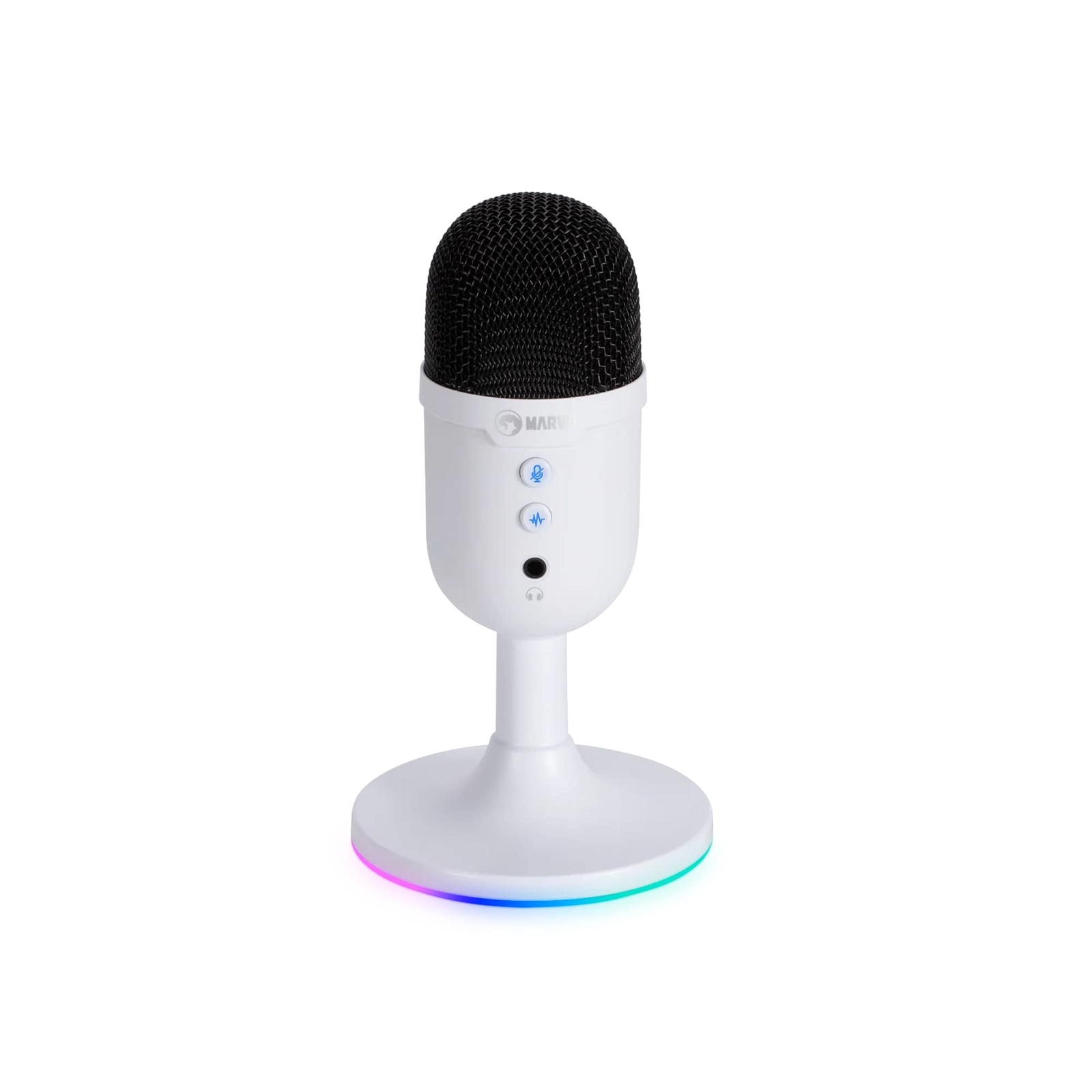 Marvo Scorpion MIC-06 Blast 40 USB RGB Noise Cancelling Wired Microphone (White) - Image 3