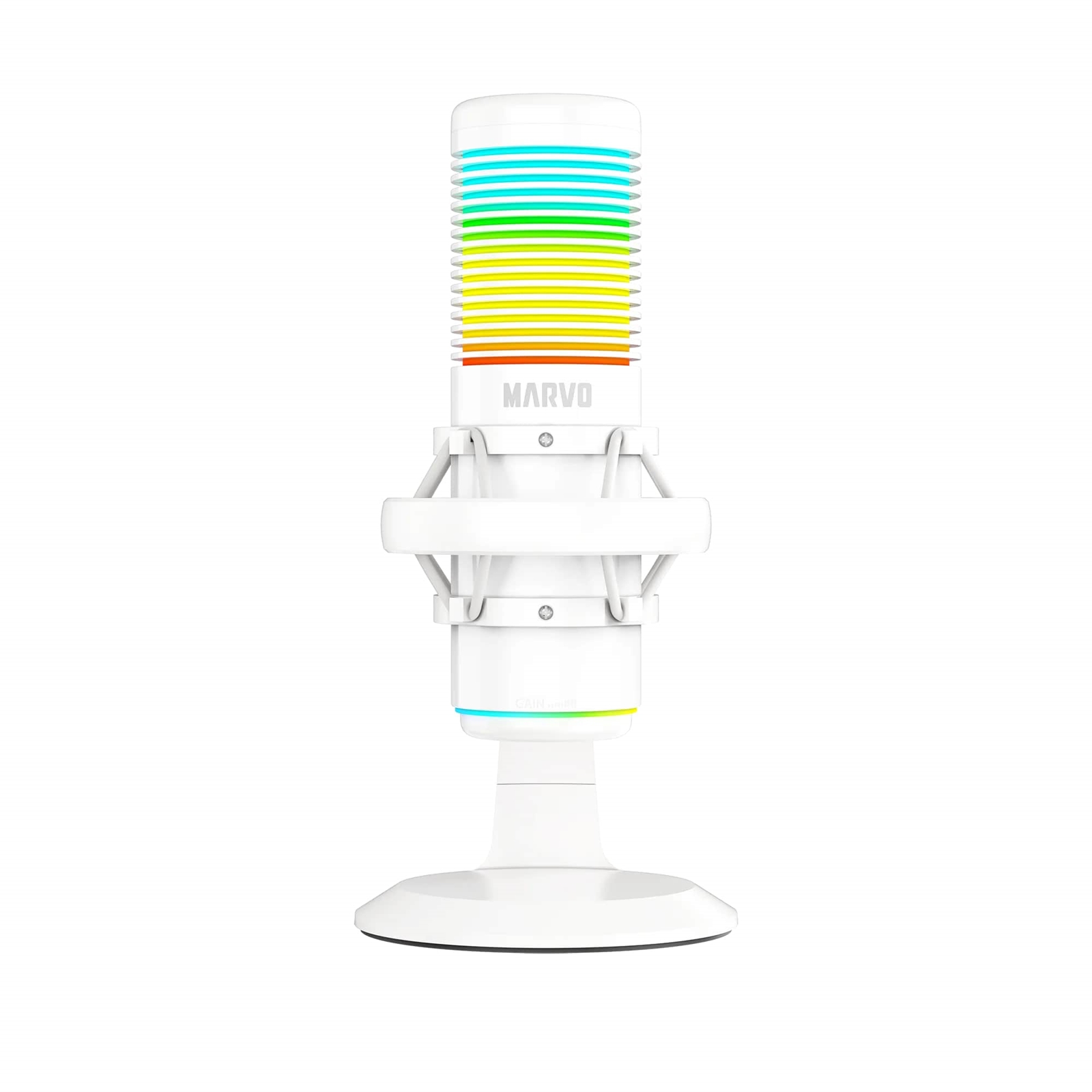 Marvo Scorpion MIC-07 Blast 60 USB RGB Noise Cancelling Wired Gaming Microphone (White) - Image 3