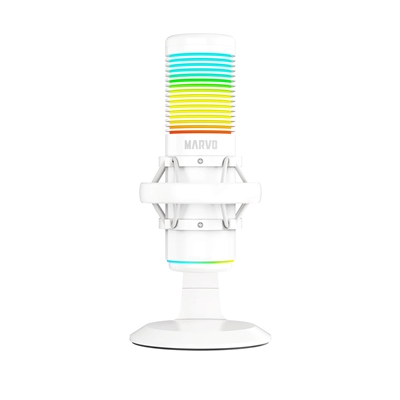 Marvo Scorpion MIC-07 Blast 60 USB RGB Noise Cancelling Wired Gaming Microphone (White) - Image 2