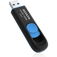 Adata UV128 64GB USB 3.2 Gen 1 Flash Drive, Capless Design, Black/Blue - Image 5