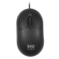 Evo Labs MO-001 Wired USB Mini Plug and Play Mouse, 800 DPI Optical Tracking, 3 Button with Scroll Wheel, Ambidextrous Design for PC / Mac / Laptop, Matte Black - Image 4