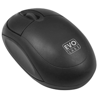 Evo Labs MO-001 Wired USB Mini Plug and Play Mouse, 800 DPI Optical Tracking, 3 Button with Scroll Wheel, Ambidextrous Design for PC / Mac / Laptop, Matte Black - Image 5