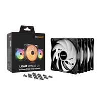 be quiet! Light Wings LX 120mm PWM High-Speed Fan, ARGB Lighting, Black, Ultra-Quiet Operation, High Airflow, Rifle Bearing, Daisy-Chaining Support, 3-Pack - Image 7