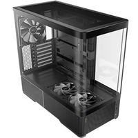 ANTEC Constellation C6 AirAntec Mid-Tower Gaming PC Case - 2 x 120mm PWN Reverse fans, 1 x 140 PWN fan at rear, Curved Glass Desgin with 3-sided Tempered Glas, ATX/Micro-ATX/ITX - Image 4