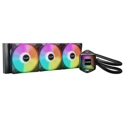 be quiet! Pure Loop 3 LX Liquid CPU Cooler, Universal Socket, 360mm Radiator, 3 x Light Wings LX PWM High Speed, Stylish ARGB cooling block featuring 10 included lighting foils, 3-year manufacurer's warranty. - Image 2