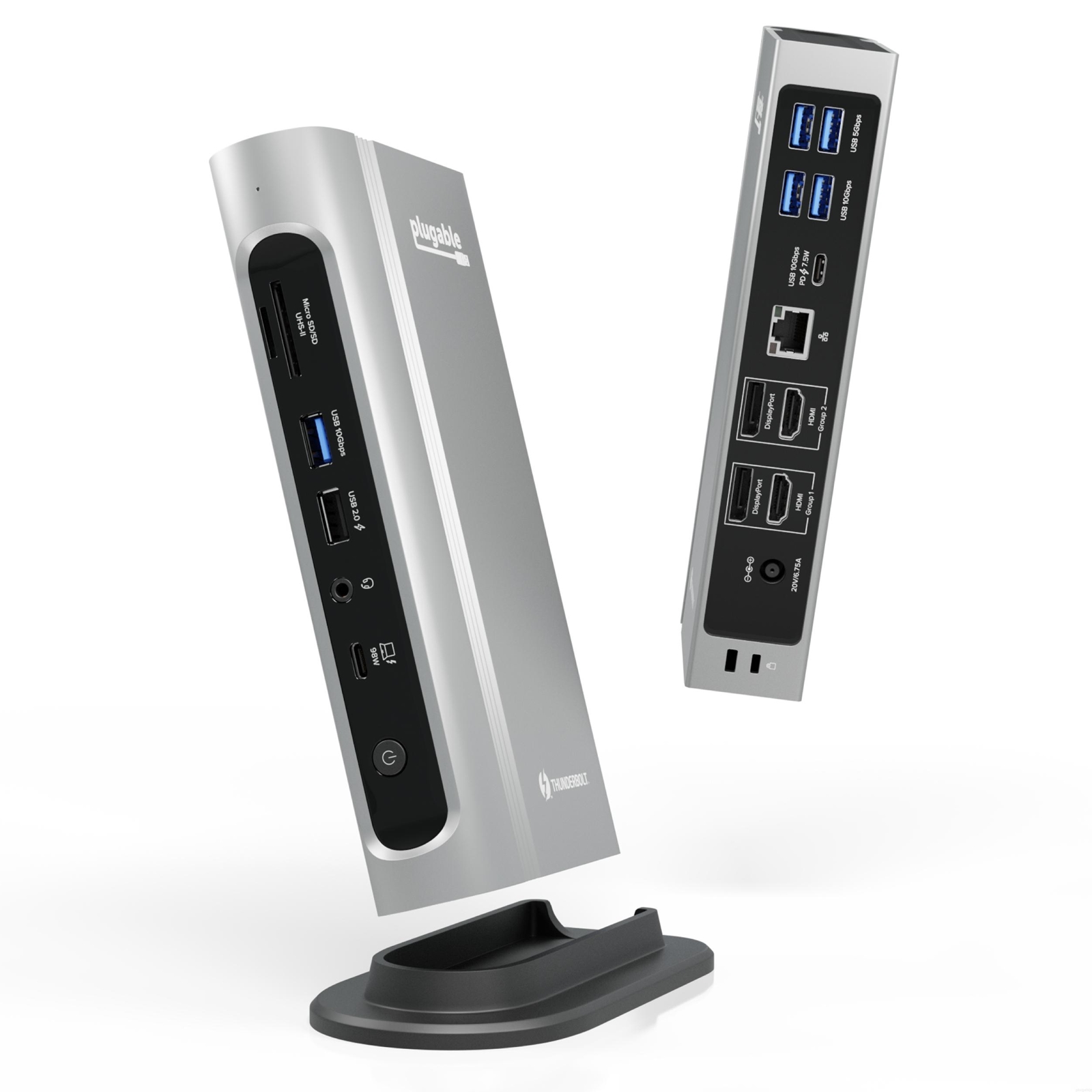 Plugable TBT4-UDZ ThunderBolt 4 Quad Monitor 100W USB-C PD 2.5GbE Docking Station - Image 3