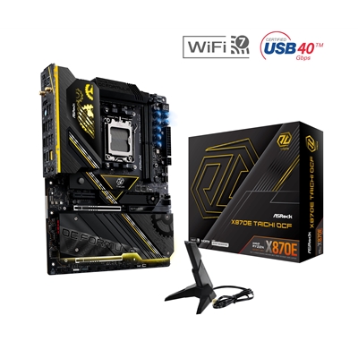 ASRock X870E TAICHI OCF AMD AM5 Socket Motherboard, ATX, 2x DDR5 Slots, 6x M.2 Socket, Fitted I/O Shield, 5GbE LAN, Wi-Fi 7, 1x HDMI Port - Image 2