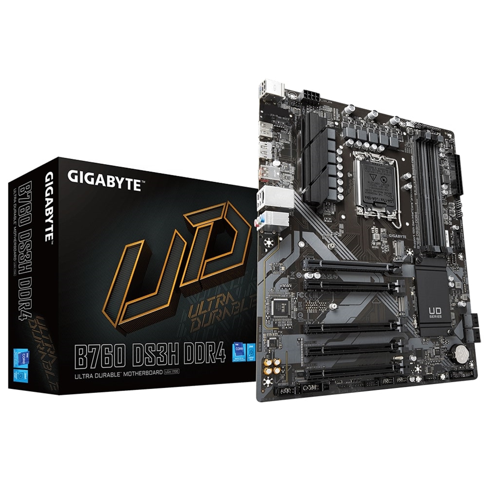 Gigabyte B760 DS3H DDR4 Ultra Durable Intel 1700 Socket Motherboard, ATX, 4x DDR4 Slots, 2x M.2 Sockets, GbE LAN, 1x DisplayPort / 1x HDMI Port - Image 3