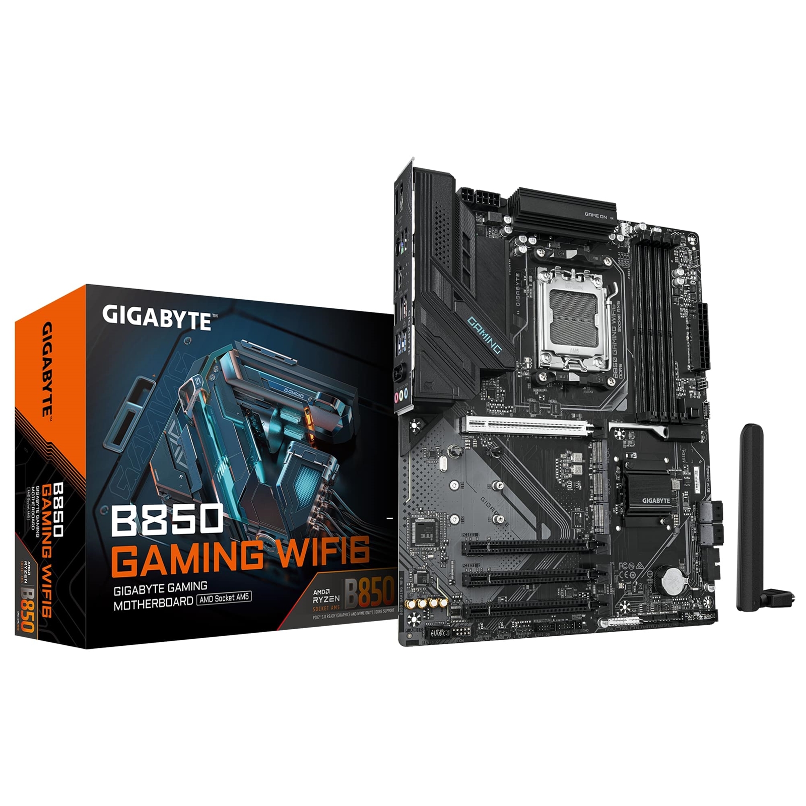 Gigabyte B850 GAMING WIFI6 AMD AM5 Socket Motherboard, ATX, 4x DDR5 Slots, 3x M.2 Sockets, Fitted I/O Shield, GbE LAN, Wi-Fi 6, 1x DisplayPort / 1x HDMI Port - Image 3