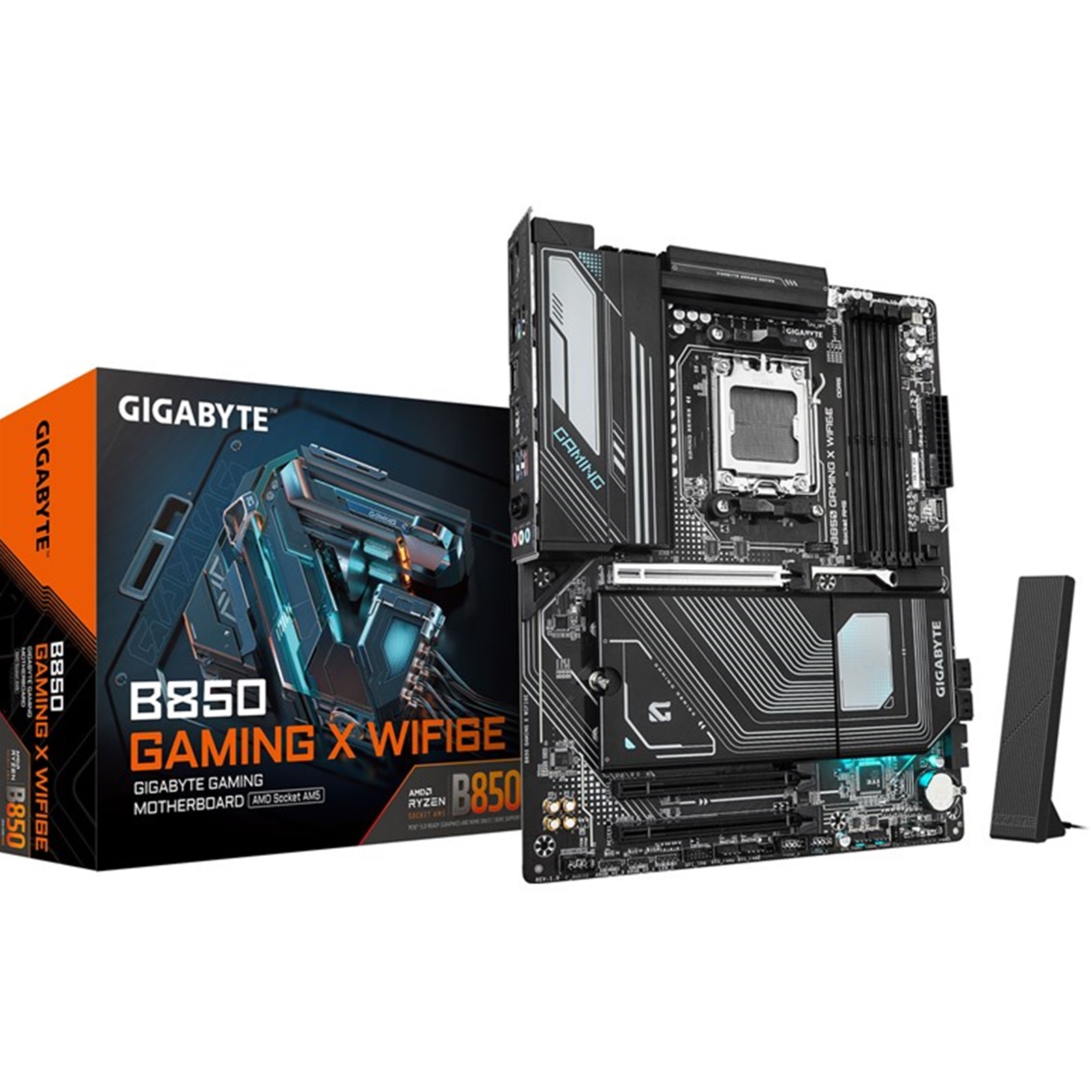 Gigabyte B850 GAMING X WIFI6E AMD AM5 Socket Motherboard, ATX, 4x DDR5 Slots, 3x M.2 Sockets, Fitted I/O Shield, 2.5GbE LAN, Wi-Fi 6E, 1x DisplayPort / 1x HDMI Porta - Image 3