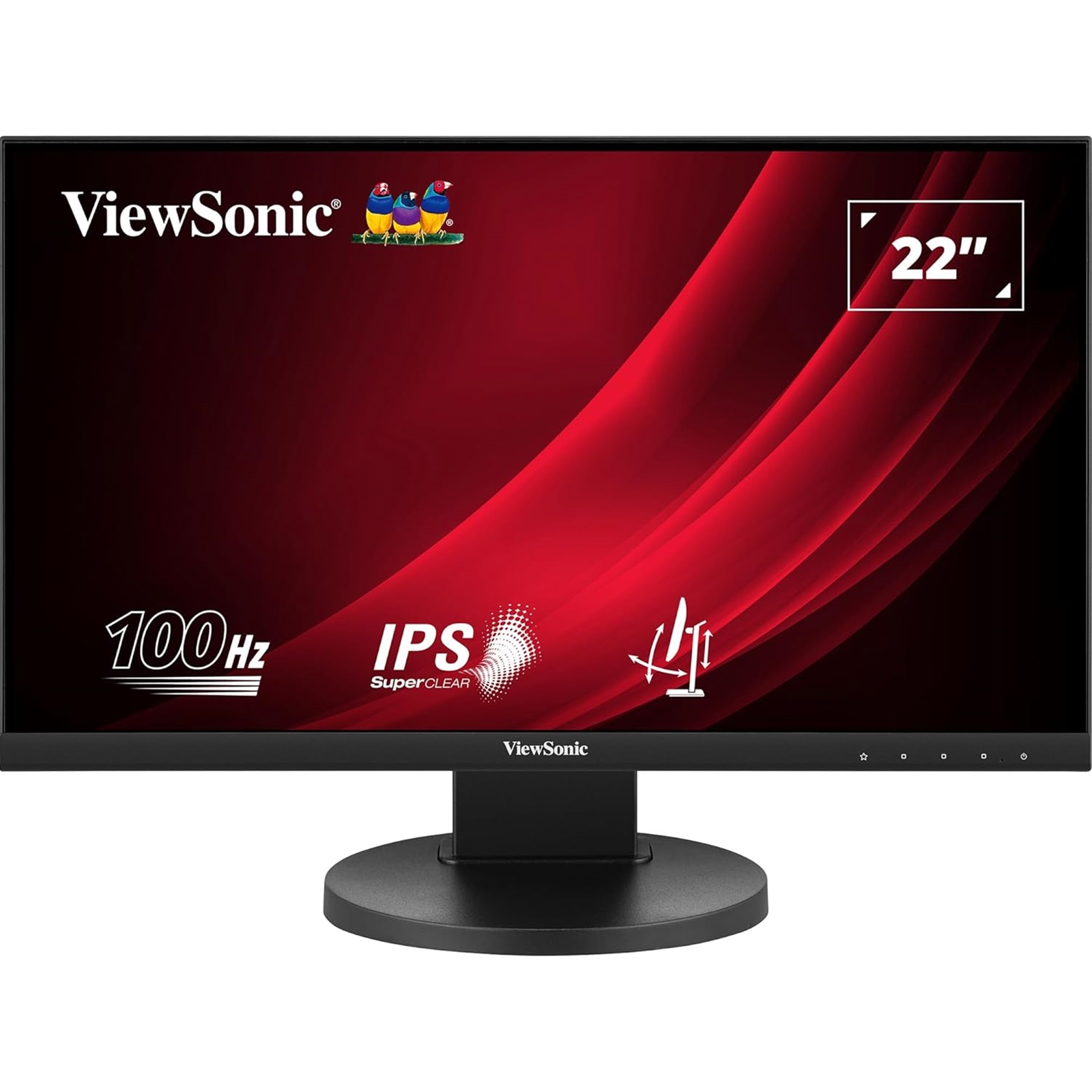 Viewsonic VG2208A-HD 22-Inch Full HD Monitor, 1080p, 1920 x 1080 resolution, 100Hz, HDMI, VGA, DisplayPort, 5ms, LED, VA Panel, VESA, Height Adjustable - Image 3