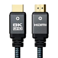 Prevo HDMI-2.1-3M HDMI Cable, HDMI 2.1 (M) to HDMI 2.1 (M), 3m, Black & Grey, Supports Displays up to 8K@60Hz, 99.9% Oxygen-Free Copper with Gold-Plated Connectors, Superior Design & Performance, Retail Box Packaging - Image 4
