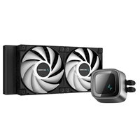 DeepCool LS520 Premium AiO Liquid CPU Cooler, Universal Socket, 240mm Radiator, PWM 2250RPM Cooling Fans, Addressable RGB LED Lighting, Fully Customizable Infinity Mirror Cap Design, Black Version - Image 5
