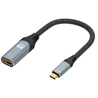 Prevo USBC-HDMI-ADA Display Converter Adapter, USB Type-C (M) to HDMI (F), 0.2m, Black & Silver, HDMI 2.0, Supports up to 4K@60Hz, Braided Cable, Retail Box Packaging - Image 5