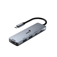 Genius USB Type-C 5-In-1 Hub Docking Station with USB-C 100W Power Delivery, USB-C 3.0, 2x USB A 3.0, 4K HDMI, PC, Laptop, Tablets, iPad, MacBook, iMac Compatible - Image 4