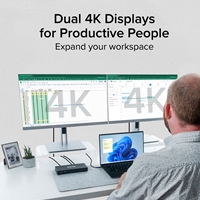 Plugable UD-MSTH2 USB-C Dual HDMI 4K 65W USB-C PD Driverless Docking Station - Image 5