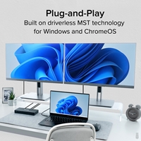Plugable UD-MSTH2 USB-C Dual HDMI 4K 65W USB-C PD Driverless Docking Station - Image 6